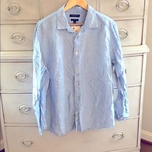 Banana Republic Men’s slim fit 100% linen shirt xl